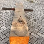 Eiken Balk Fijnbezaagd, 300x300mm, Lengte 210cm